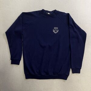 Vintage Keble College Oxford Sweater Adult Size XL (Fits Large) Blue Acrylic 80s